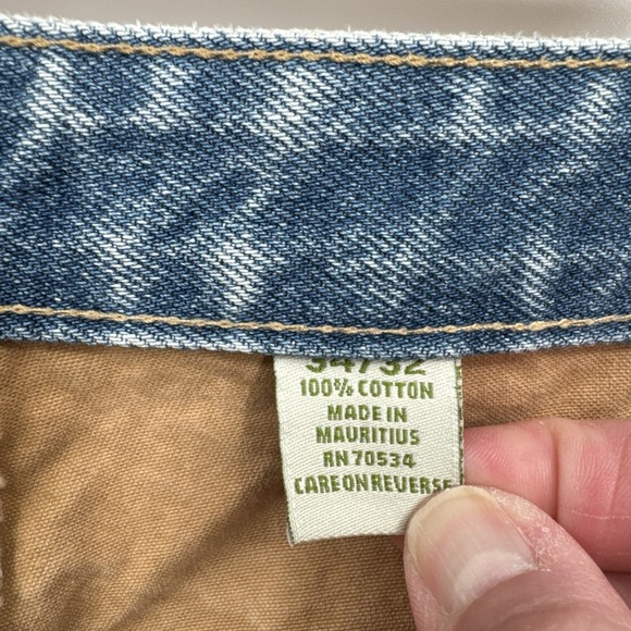 Orvis Pants Mens 34x32 Khaki Heavy Duty Canvas Work Field Fishing Beige Straight - Picture 5 of 12